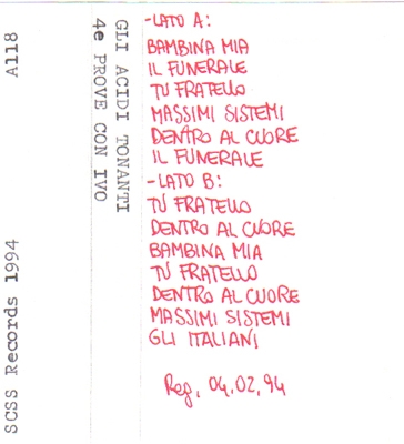 a118 gli acidi tonanti: 4e prove con ivo 1994 a118 gli acidi tonanti: 4e prove con ivo 1994
